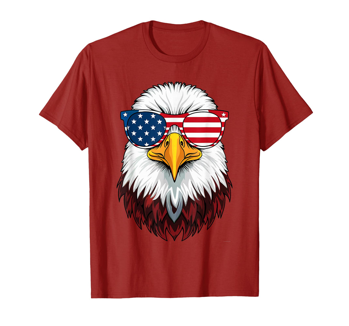 American Flag Patriotic Eagle Shirt Men Boys 4th of July T-Shirt