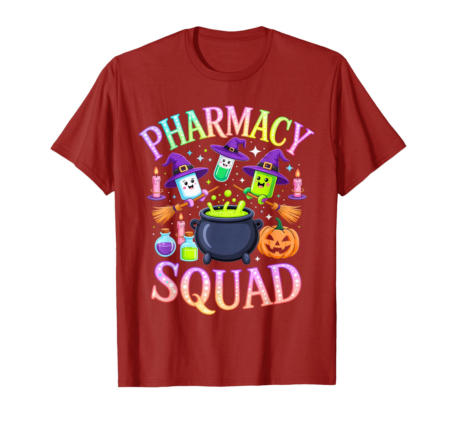 harmacy Squad Halloween Outfit with Witch Potions Pumpkin T-Shirt