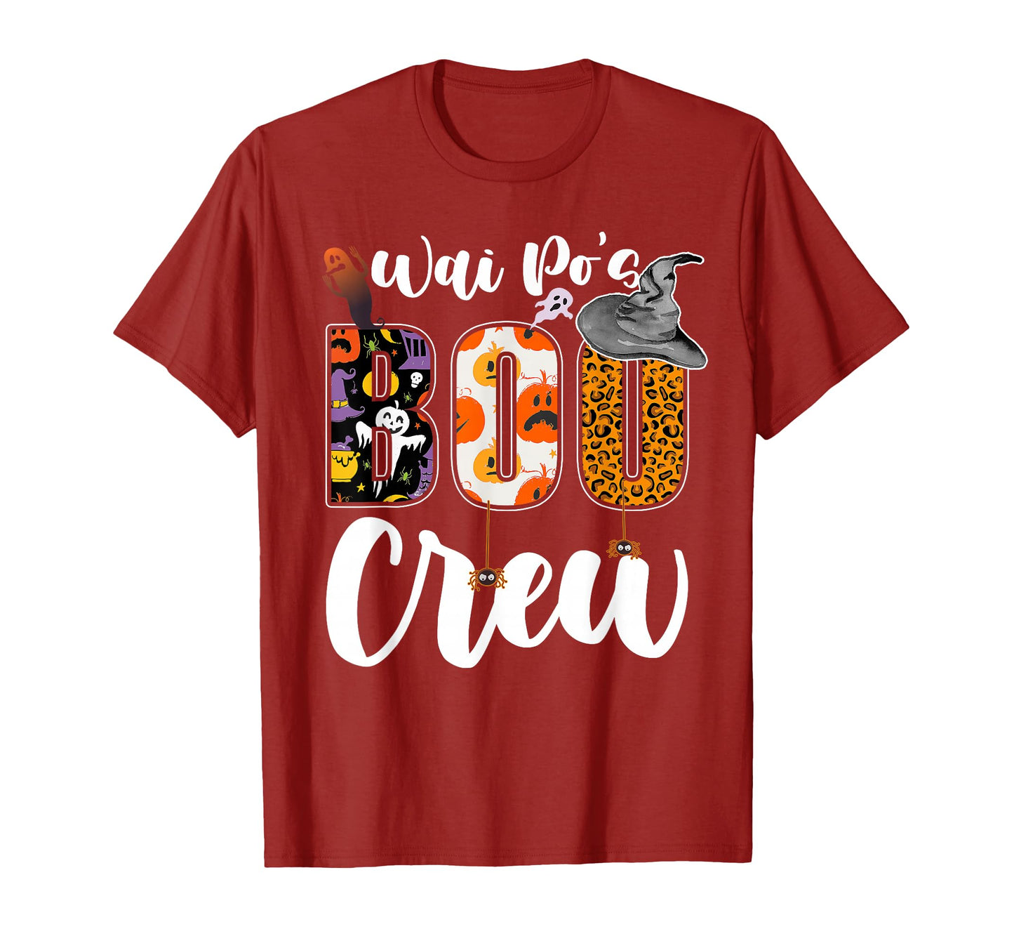 Wai Po's Boo Crew Halloween Grandma Grandkids Matching T-Shirt