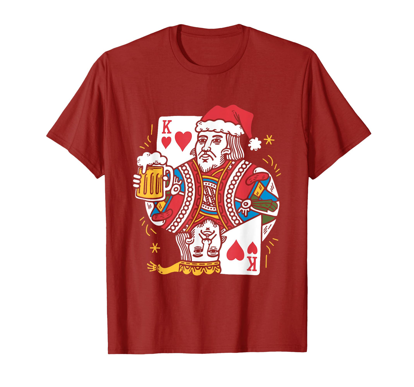 King Of Hearts With Beer - Vintage Card Game Beer Lover T-Shirt