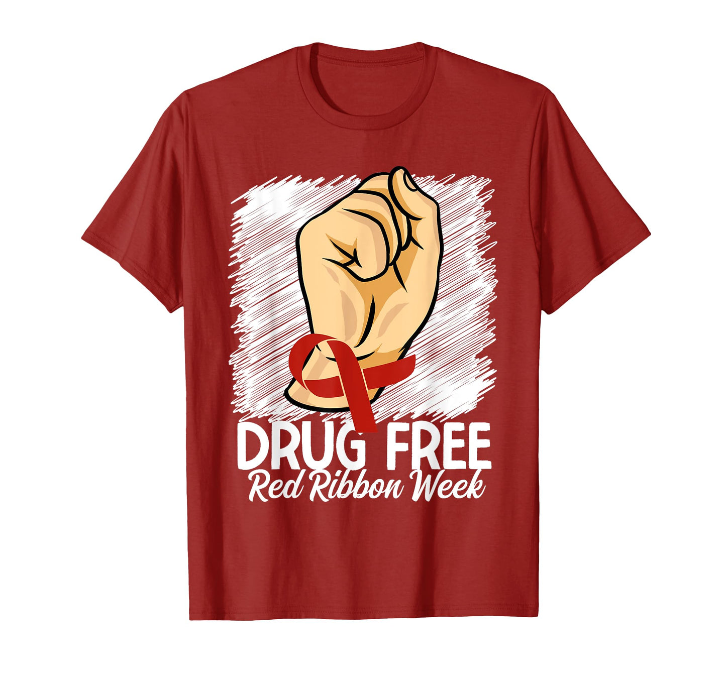 Drug Free Red Ribbon Week Awareness Say No To Drugs T-Shirt