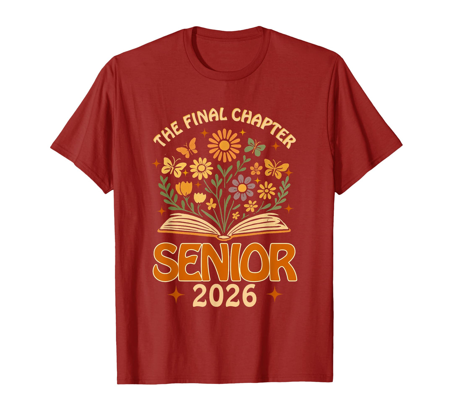 Senior 2026 Final Chapter Retro Book Lover Last First Day T-Shirt