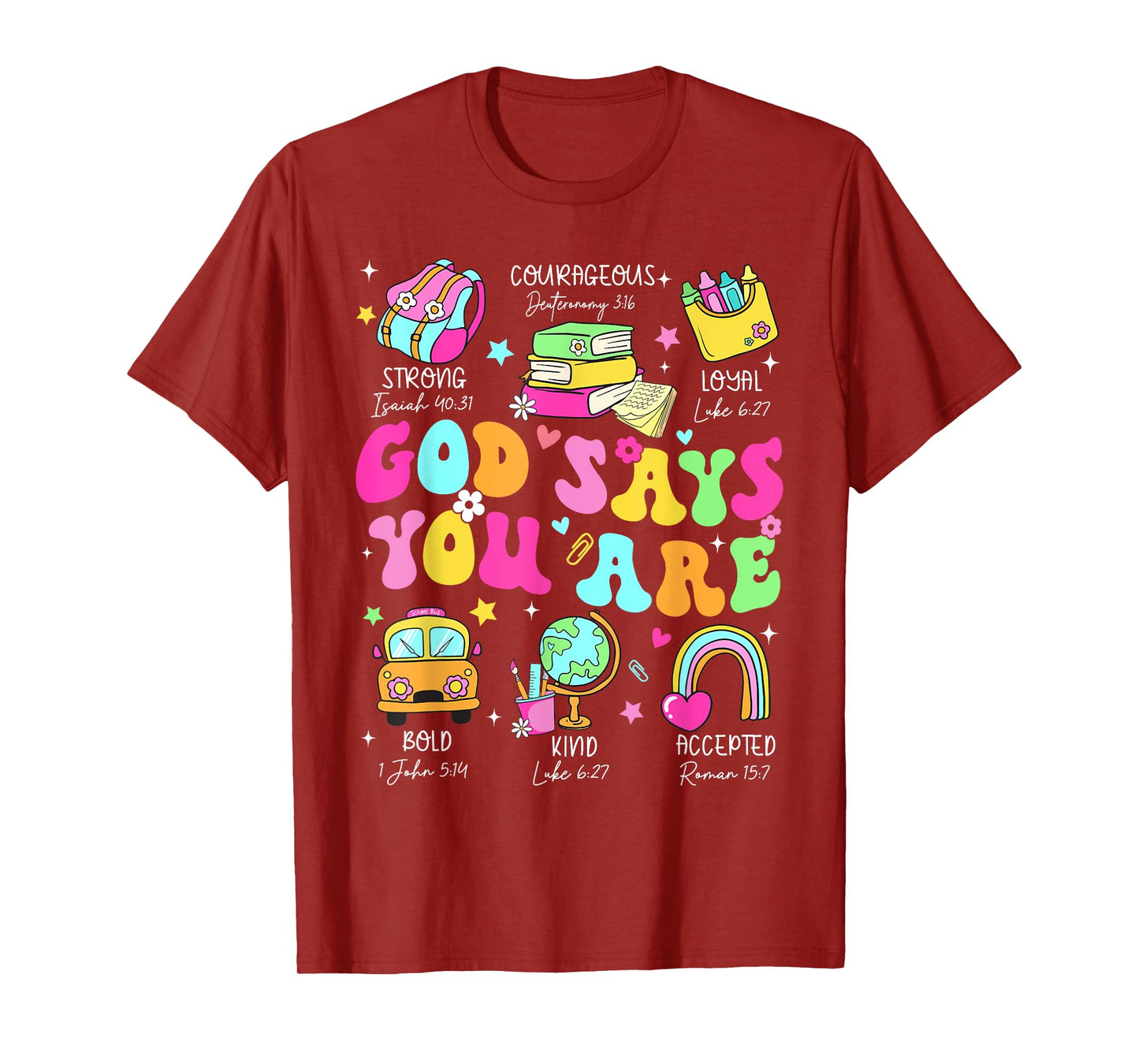 Groovy God Says You Are Teacher Student Christian Men Women T-Shirt