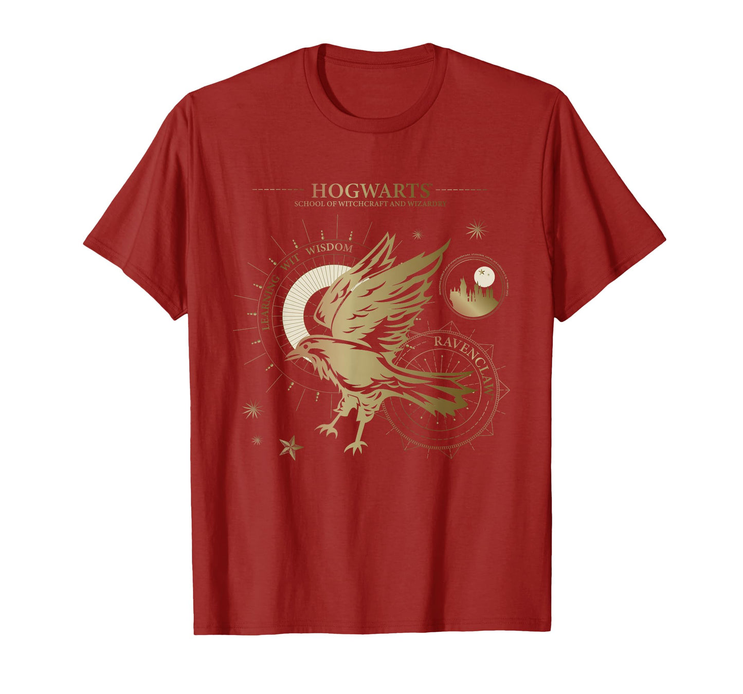 Popfunk Harry Potter Learning, Wit, Wisdom, Ravenclaw Unisex-Adults, Kids Blue Short Sleeve T-Shirt