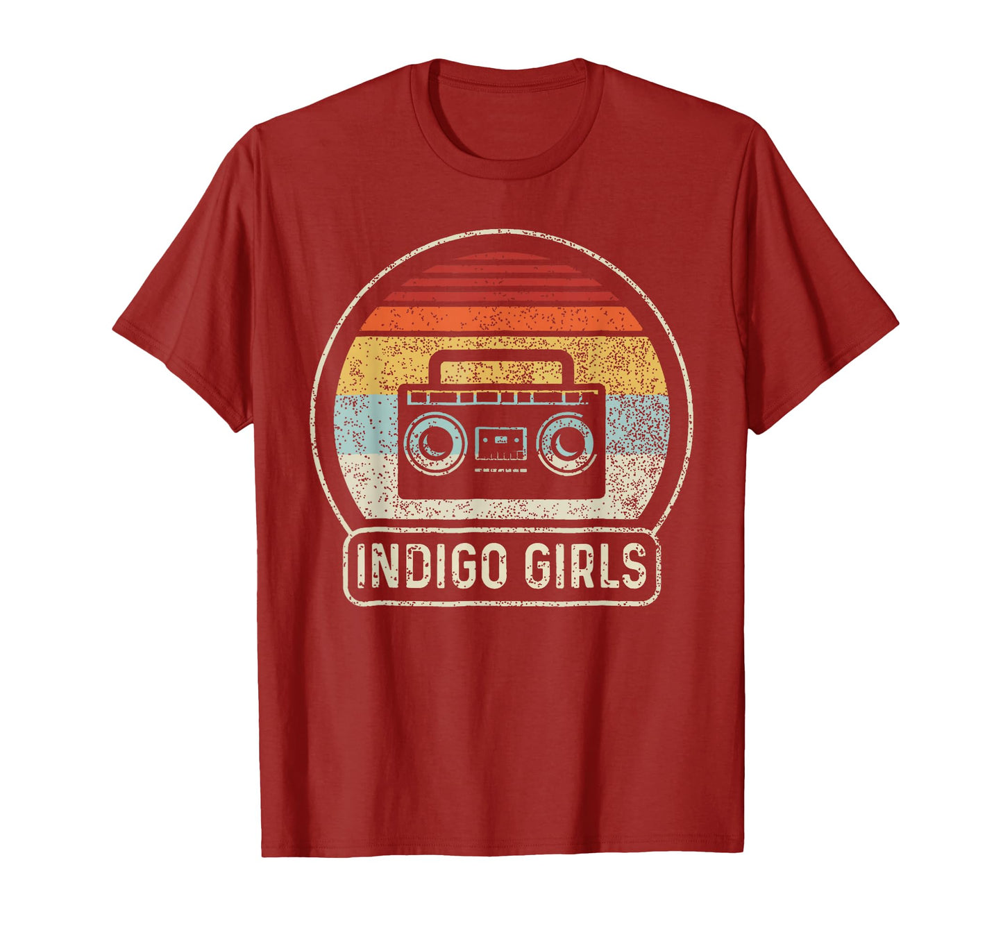 Vintage Cassette Tape Indigo Rock Girls Music Retro Sunset T-Shirt
