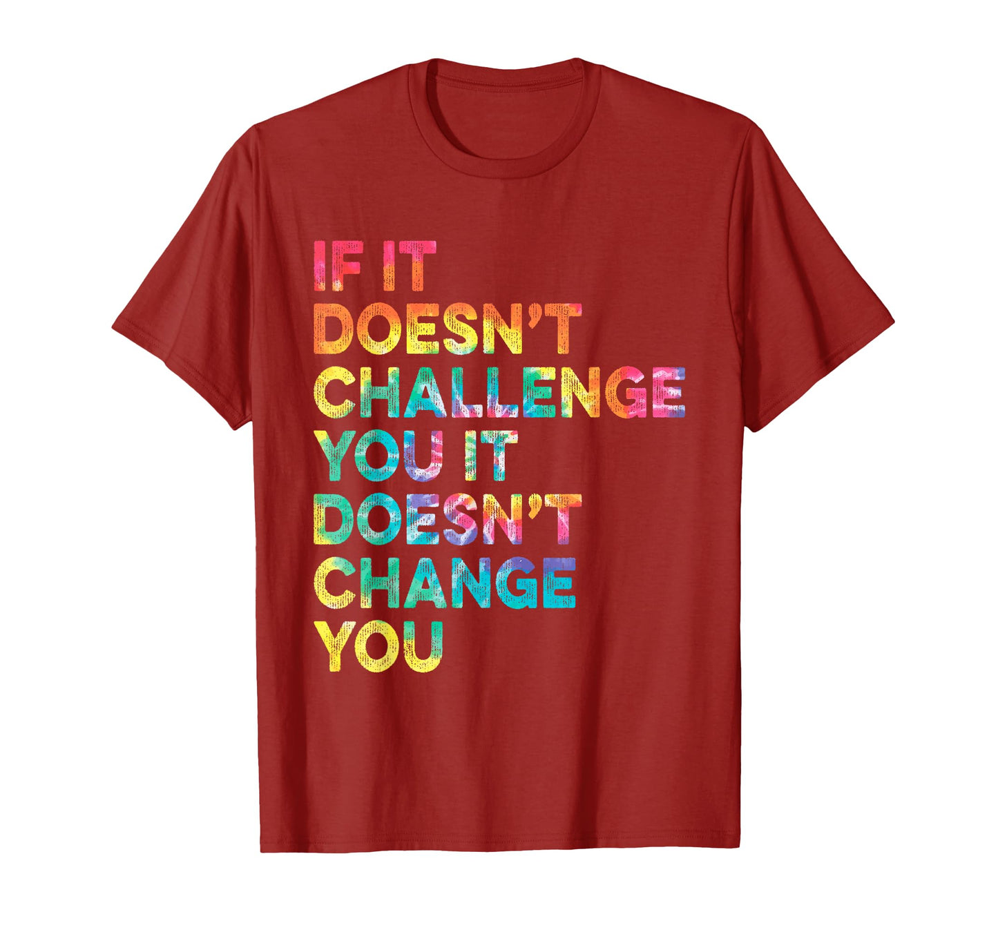If It Doesn't Challenge You Inspirational Motivational Quote T-Shirt