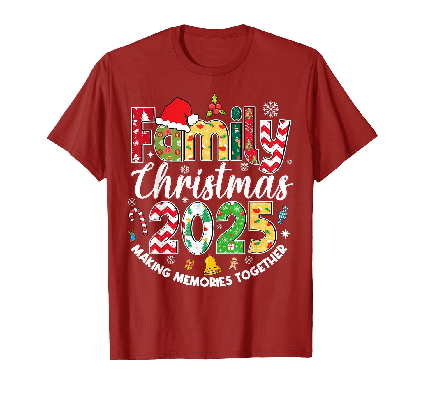 Family Christmas 2025 Matching Outfit Xmas Squad Santa Group T-Shirt