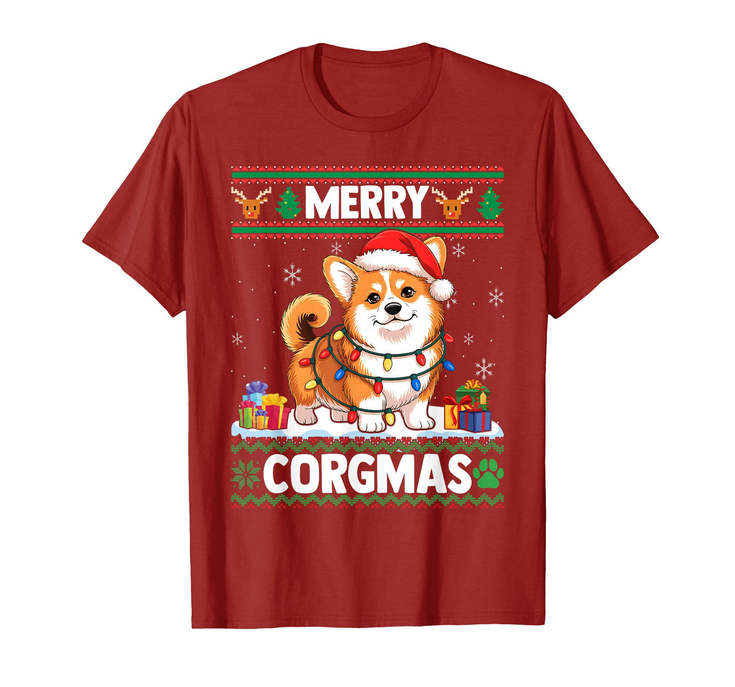 Merry Corgmas Christmas Corgi Lover Santa Sweater T-Shirt