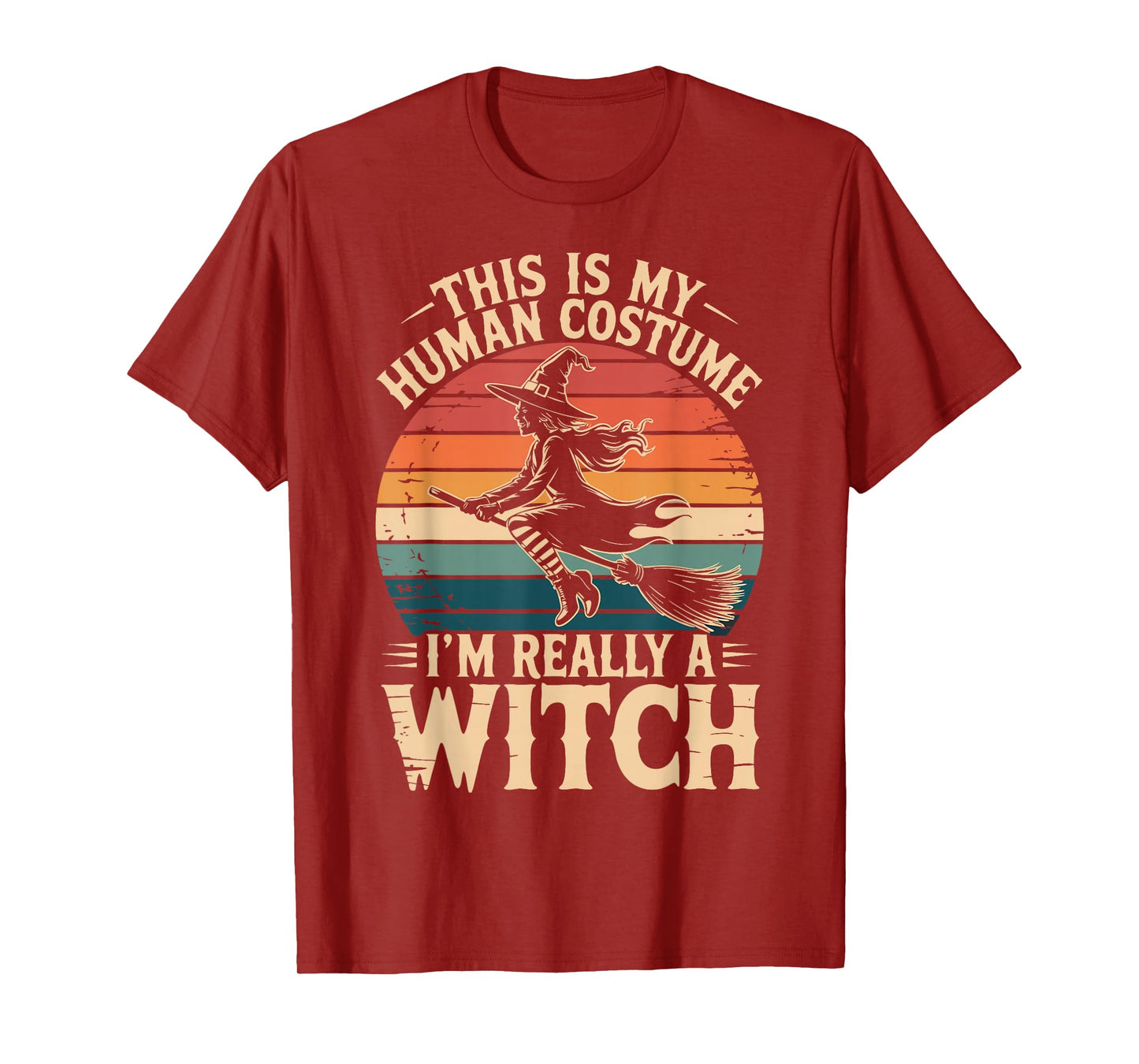 This is My Human Costume Witch Funny Spooky Halloween T-Shirt
