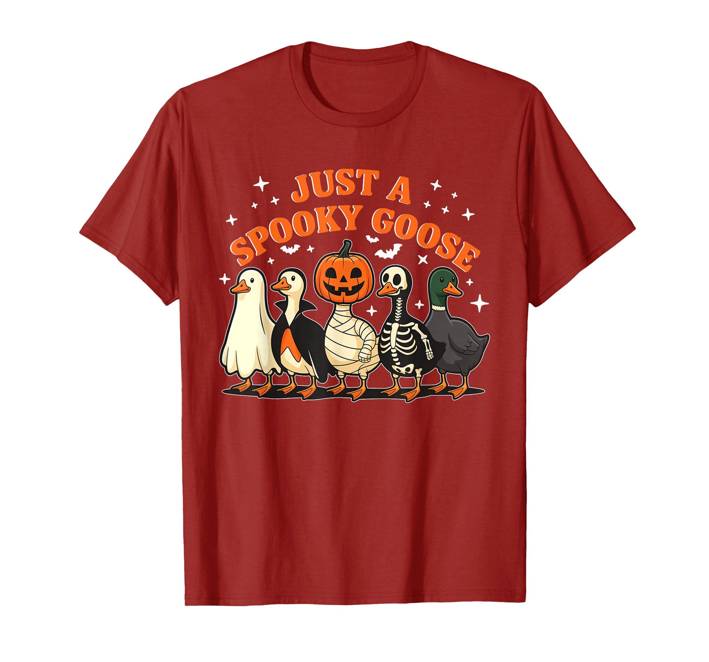 Just A Spooky Goose Halloween Silly Goose Funny Halloween T-Shirt