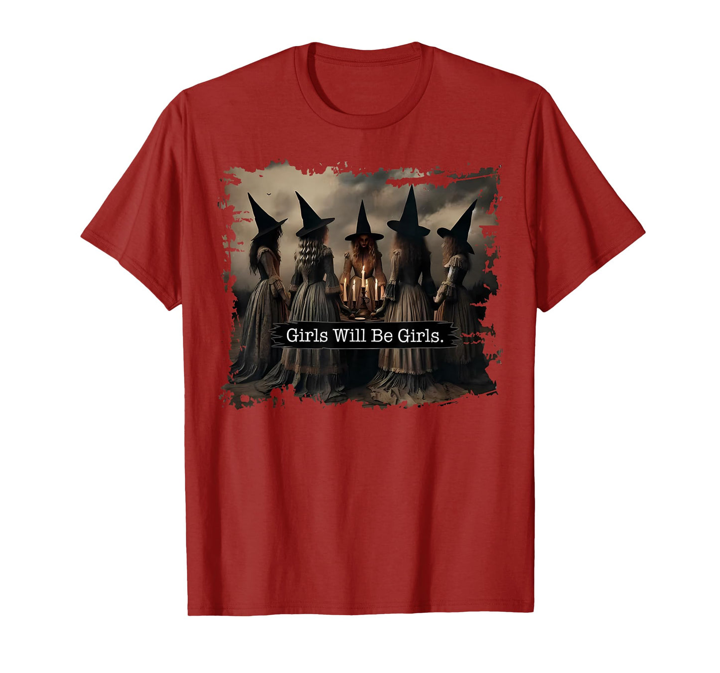Halloween Spooky Witch Girl Will Be Girls Feminist Women T-Shirt
