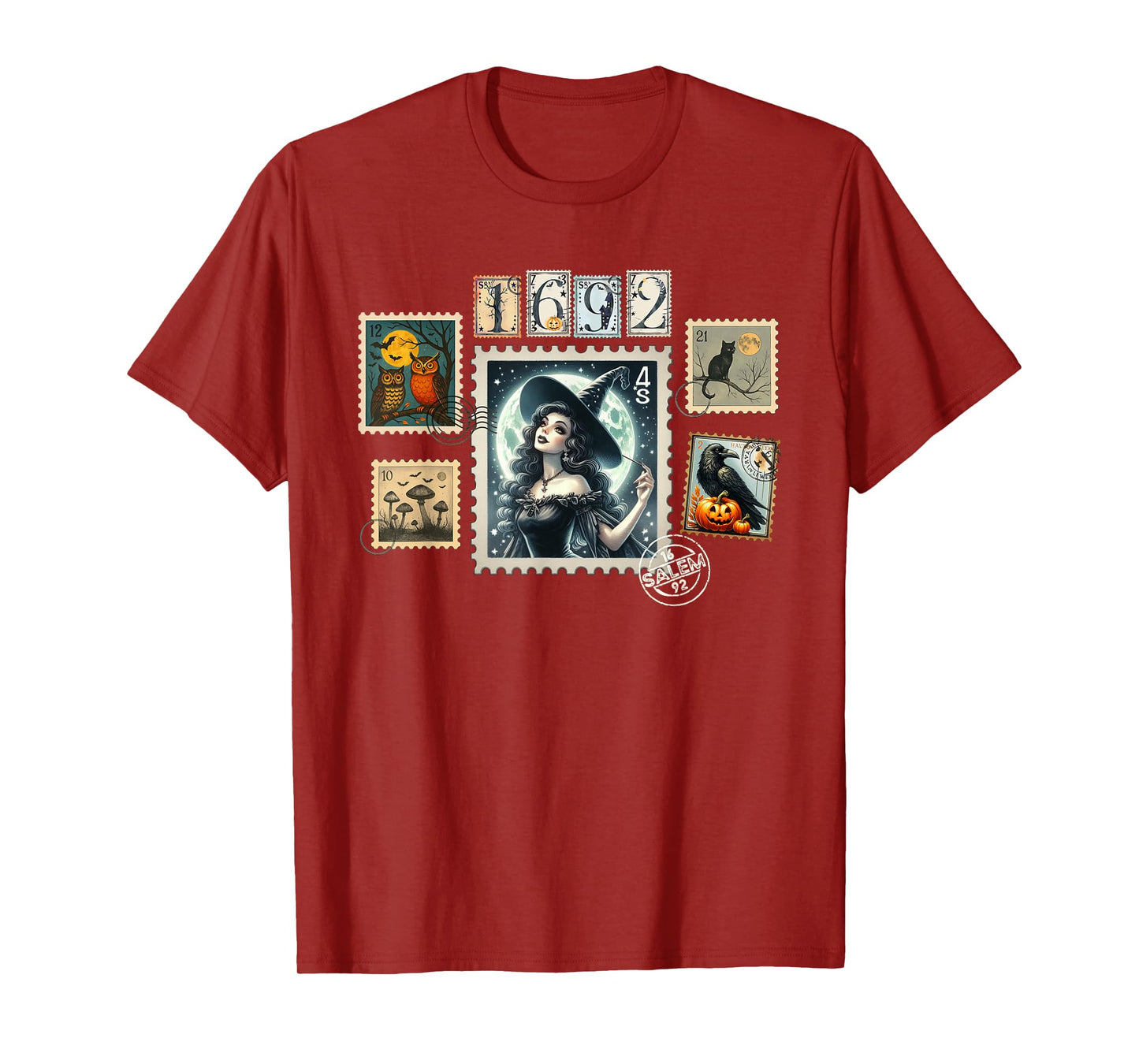 Halloween Witch Postage Stamps Salem They Missed One 1692 T-Shirt