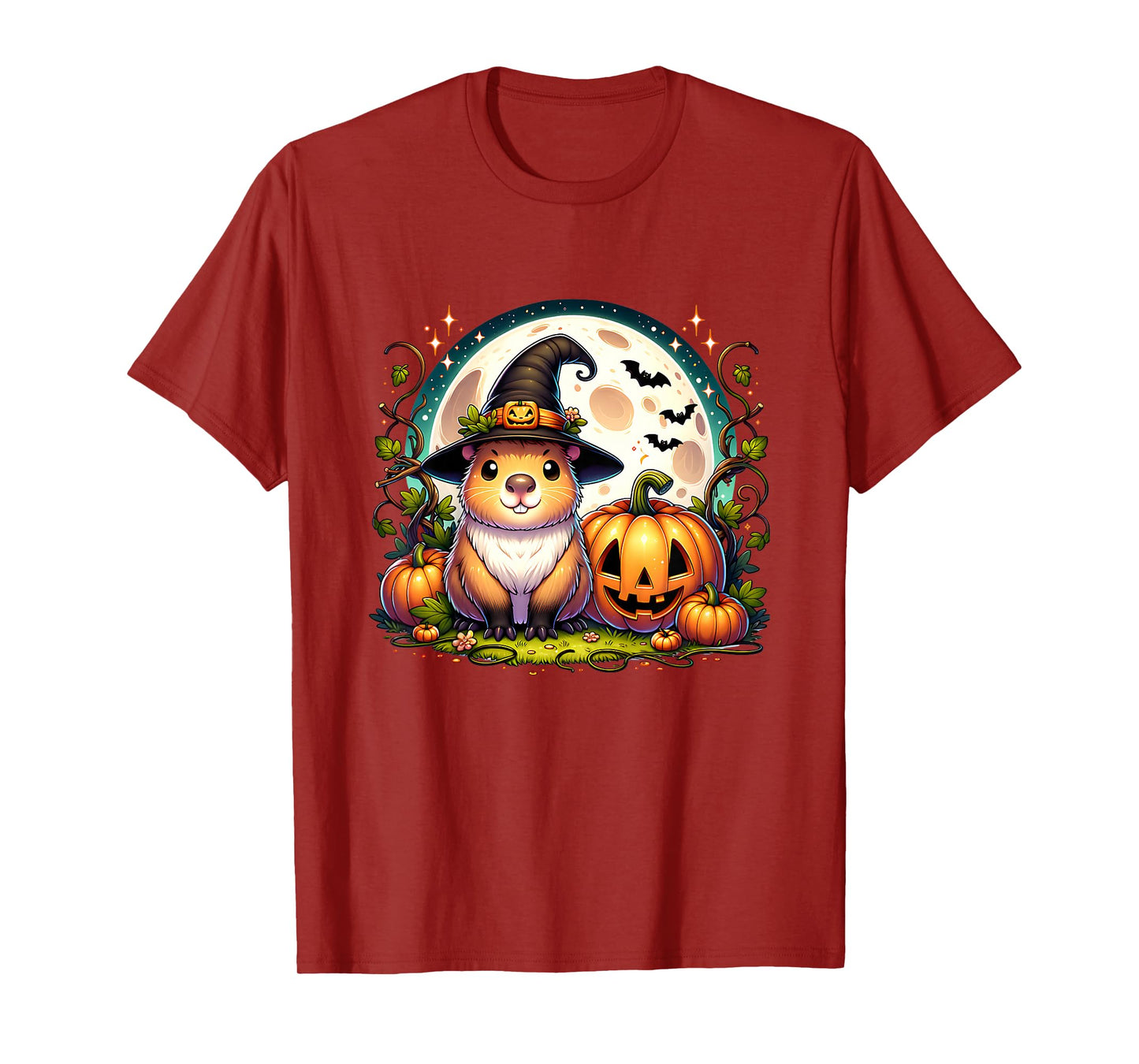 Halloween Capybara Witch T-Shirt
