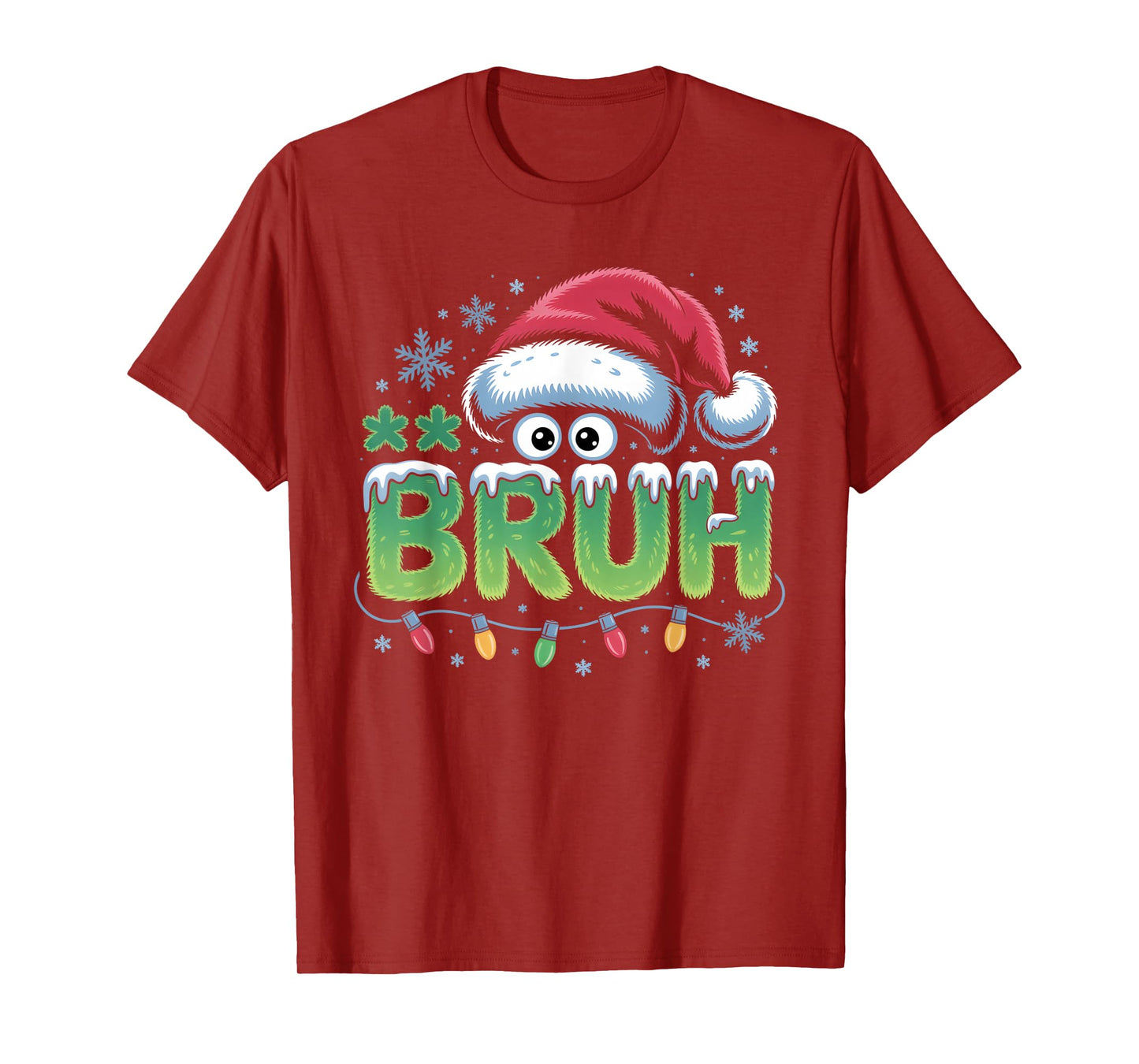 Bruh Christmas Kids Teens Boys Funny Christmas Humor Meme T-Shirt