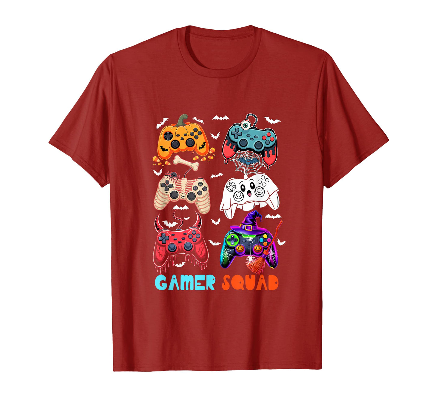 Gamer Halloween Squad Horror Collection Game Controllers T-Shirt