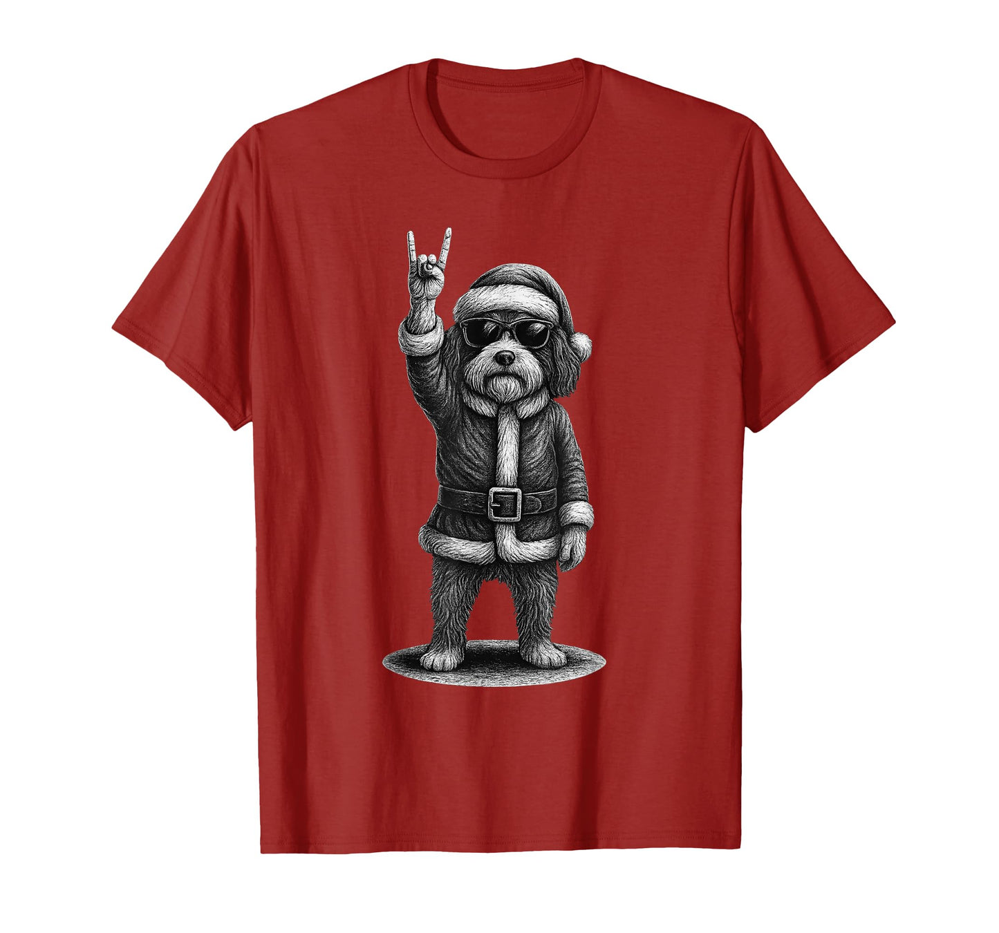 Havanese Dog Rock Music Christmas Dog Lover T-Shirt