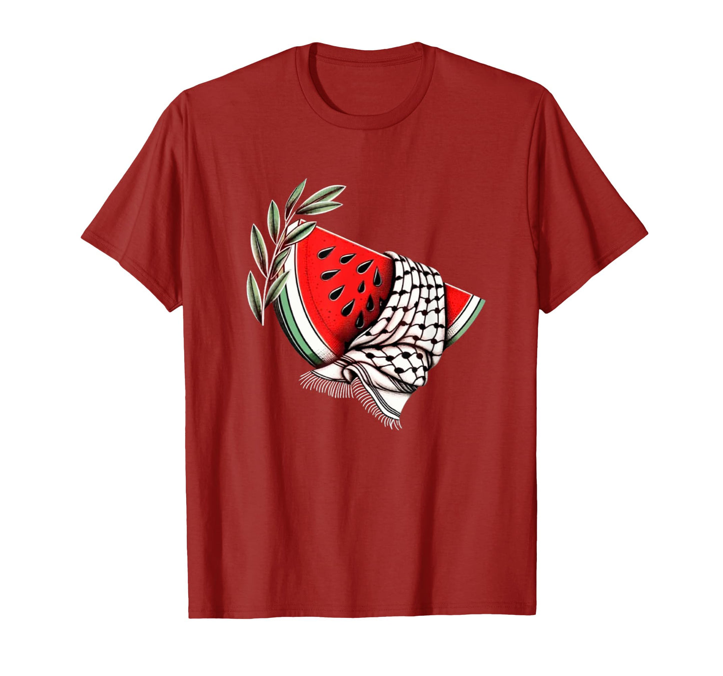 Palestine Watermelon Keffiyeh Palestinian Solidarity T-Shirt