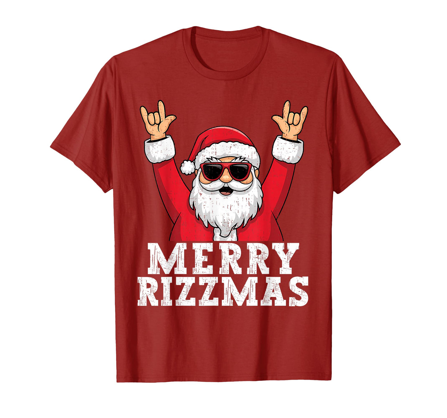 Merry Rizzmas Shirt Funny Christmas for Boys Men T-Shirt