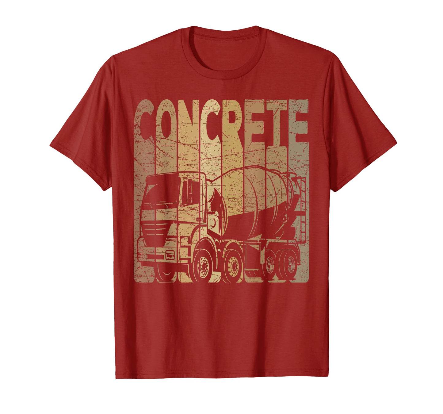 Concrete Vintage Construction Worker Retro Concrete Mixer T-Shirt