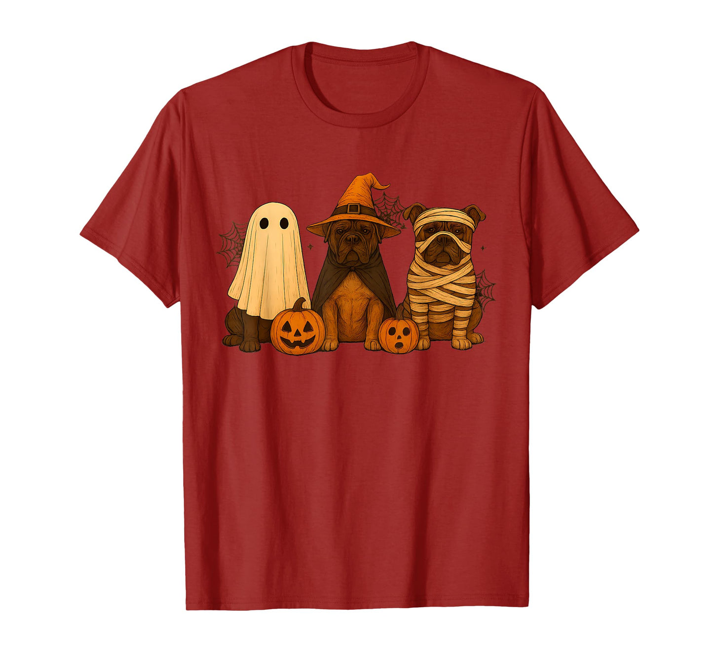 Retro Cane Corso Witch Scary Halloween Pumpkin Women Men Kid T-Shirt
