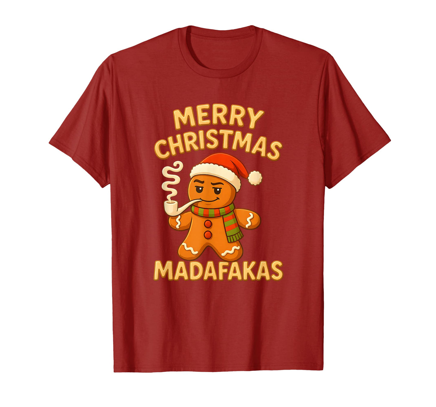Ugly Christmas Gingerbread Man – Smoking T-Shirt