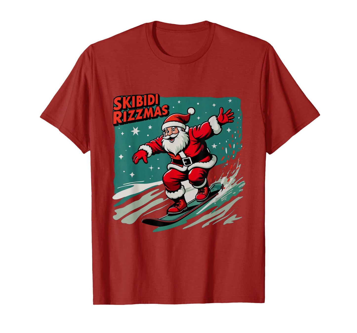Skibidi Rizzmas Christmas Rizz Santa Claus Funny Kid Cool T-Shirt