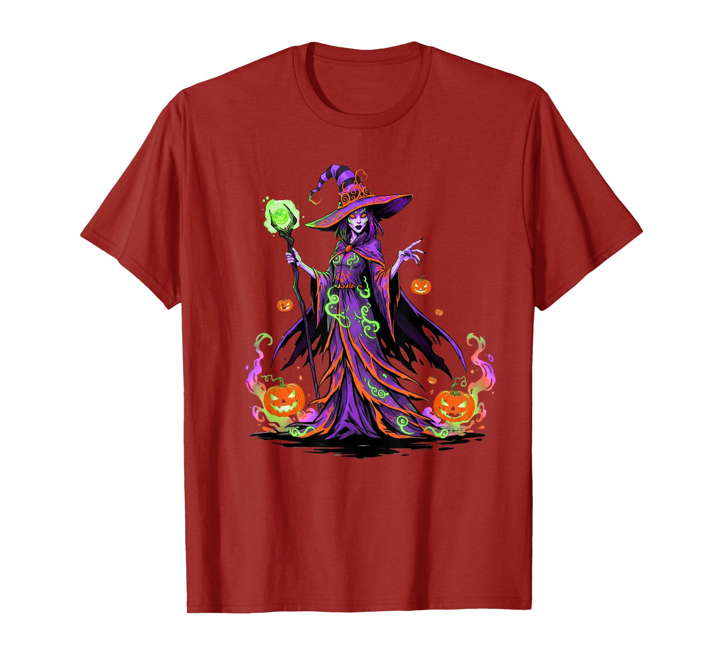 Funny Vintage Wicked Halloween Witch Design Men Women Kids T-Shirt