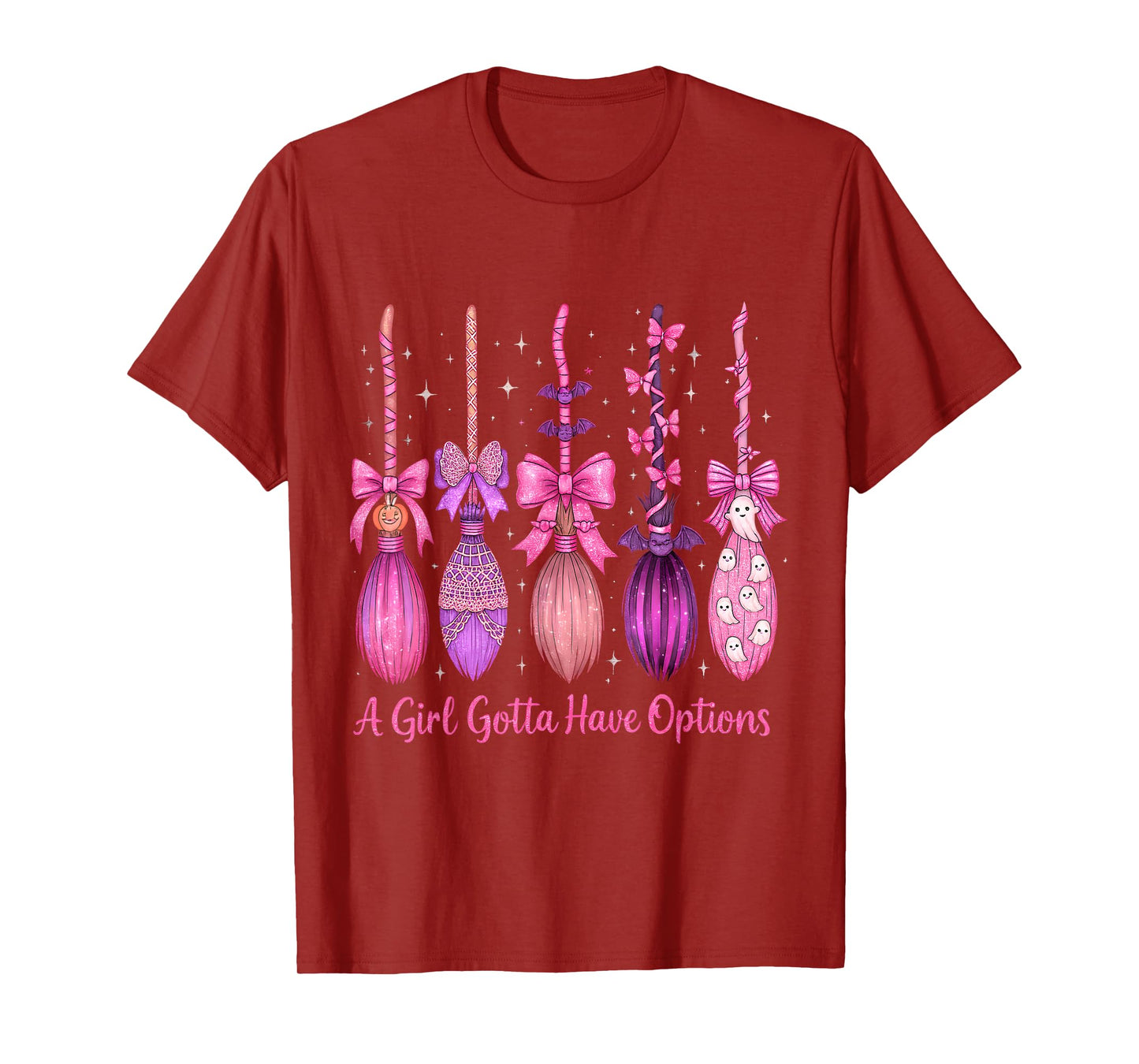 Pink Witch Aesthetic Halloween Ghost Cute Magical T-Shirt