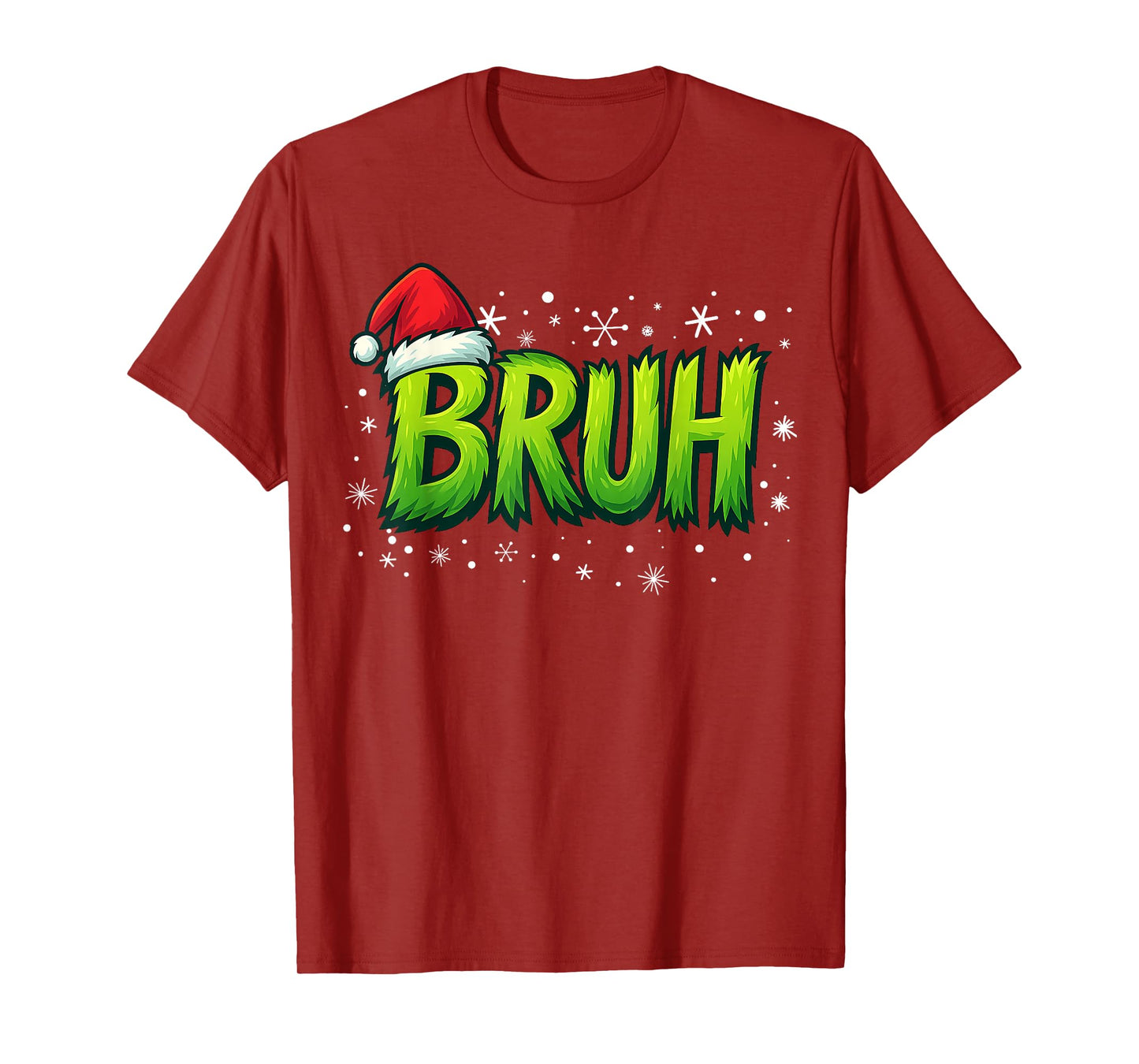 Bruh Christmas Kids Teens Boys Funny Christmas Humor Meme T-Shirt
