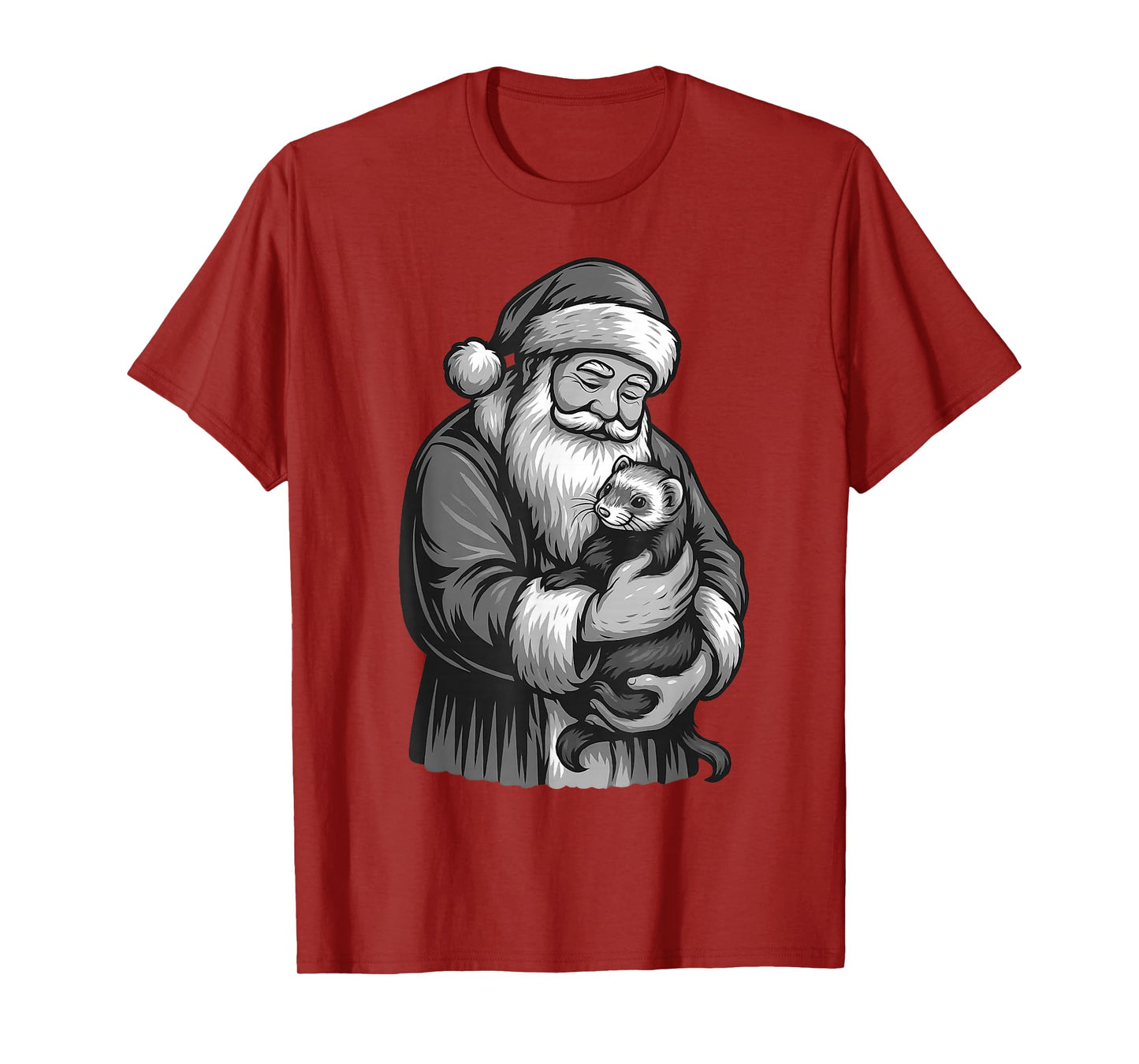 Ferret Santa Claus Christmas Pet Lover T-Shirt