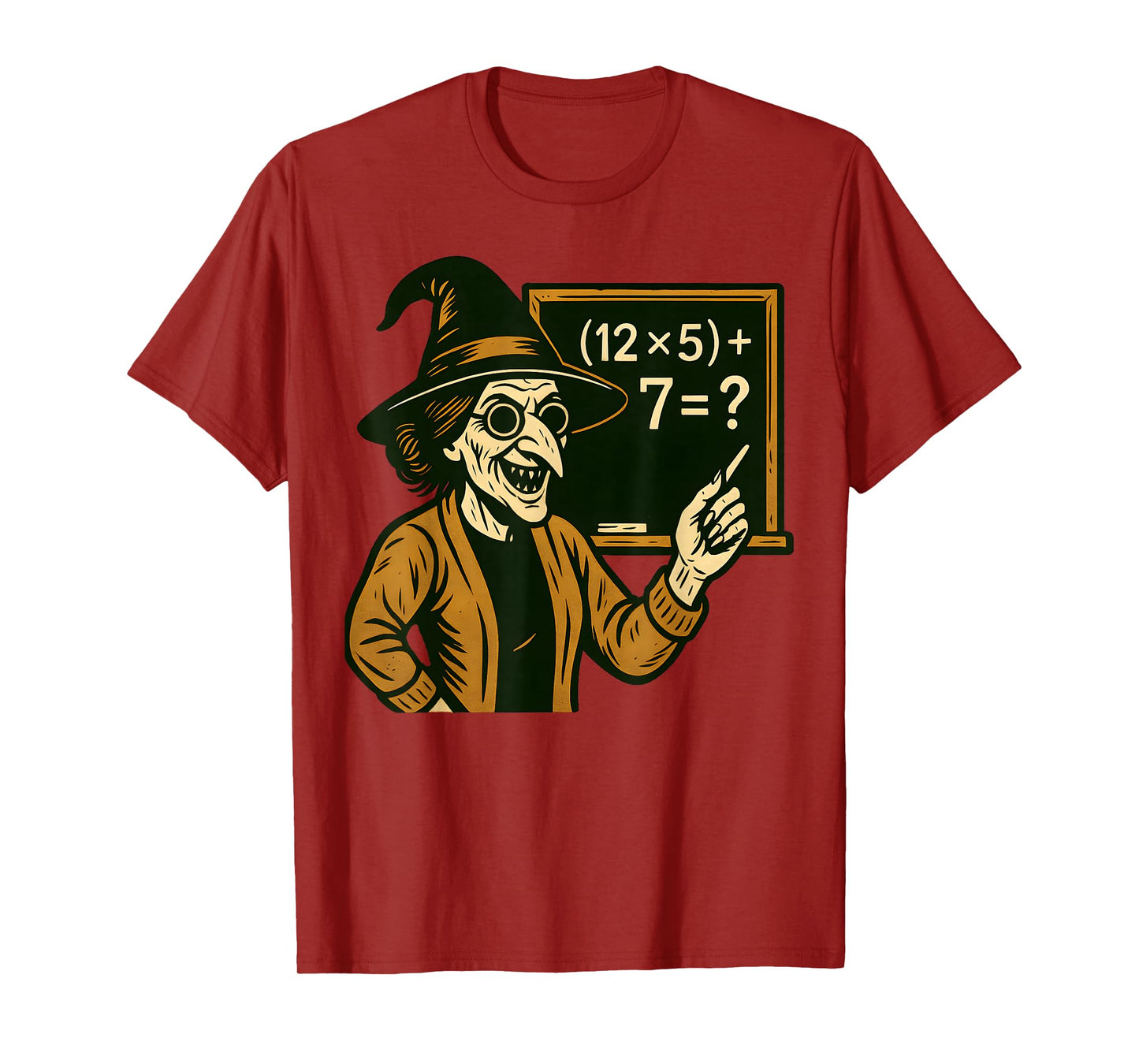 67 Teacher Halloween Witch Six Seven Meme Brainrot Math Joke T-Shirt