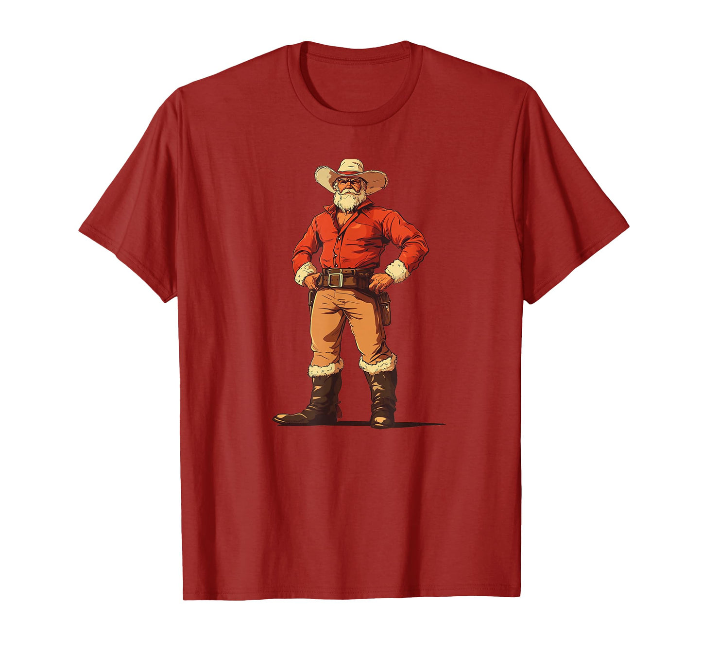 Cowboy Up for Christmas with a Santa Claus Twist T-Shirt