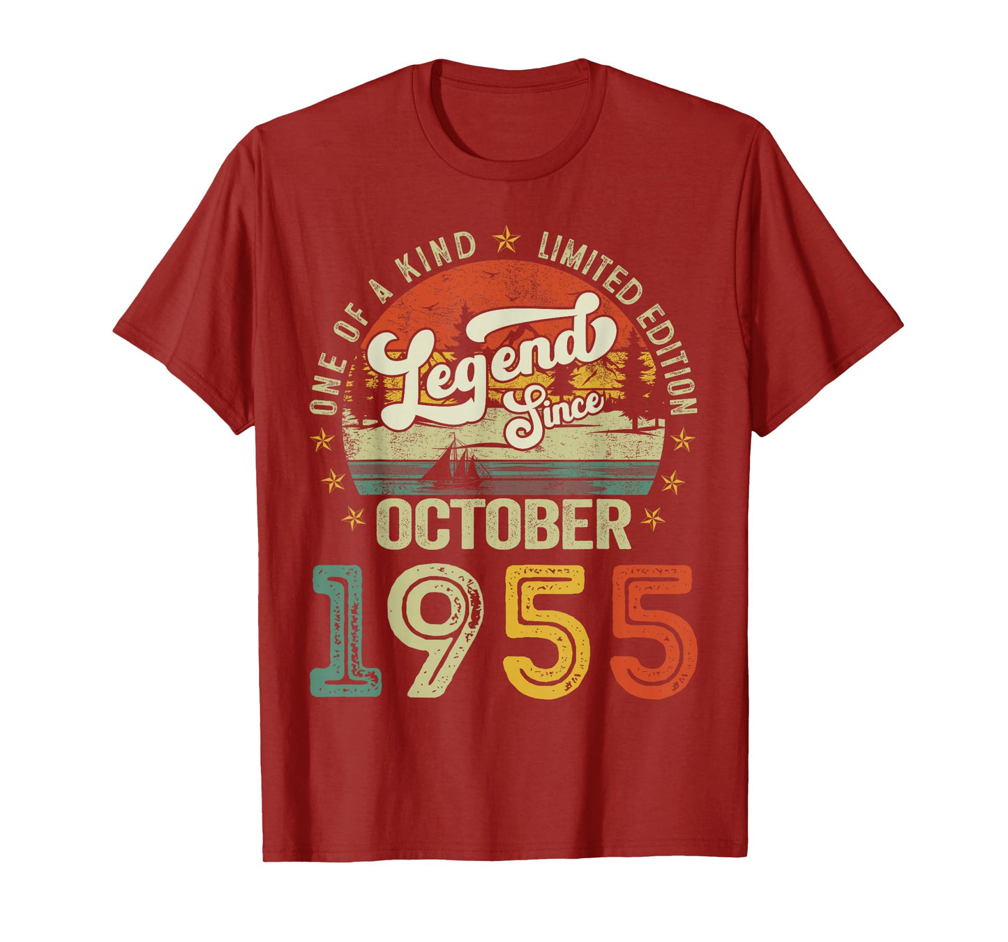 Legend since October 1955 70 Years Old 70th Birthday Men Dad T-Shirt