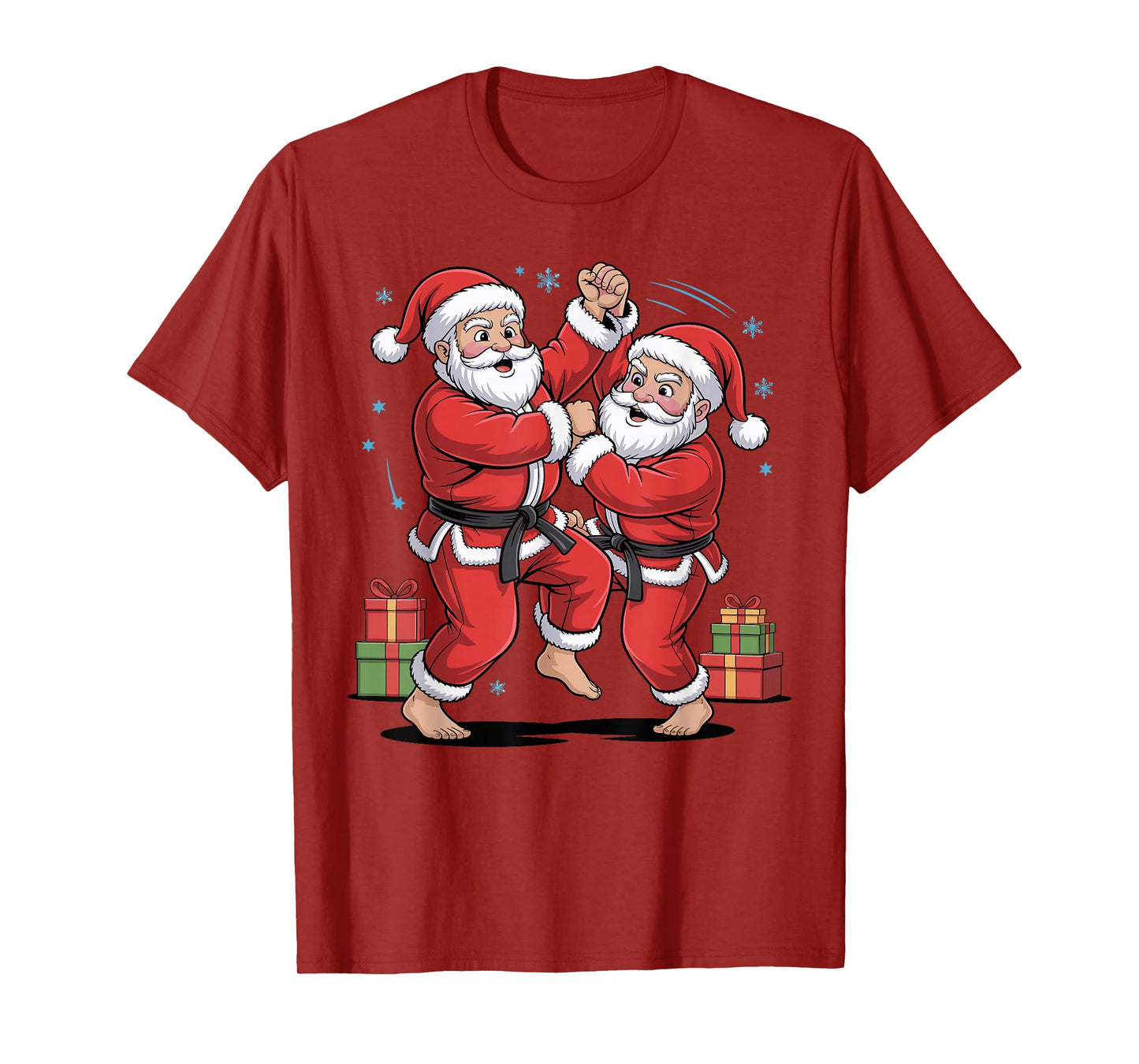 Funny Santa Playing Judo Martial Arts Christmas Xmas Pajama T-Shirt
