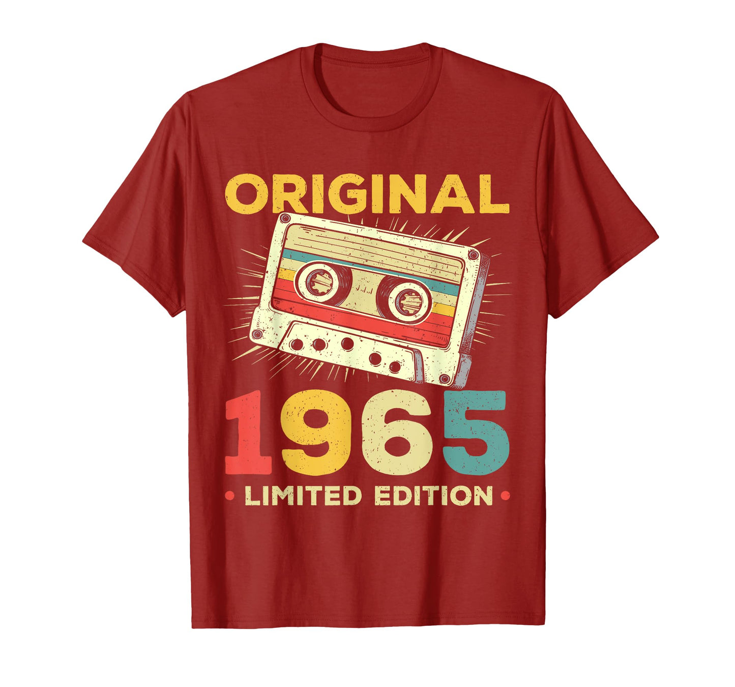 60 Years Old Gifts Vintage Born In 1965 Retro 60th Birthday T-Shirt