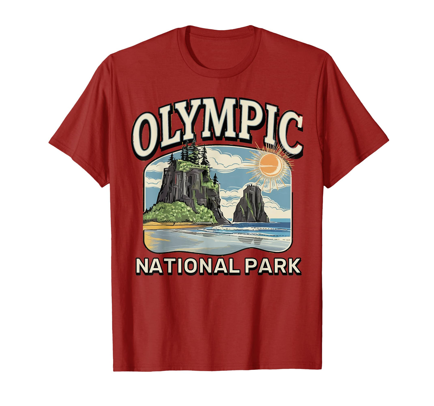 Coastal Forest Landscape Hoh Rainforest Olympic NationalPark T-Shirt