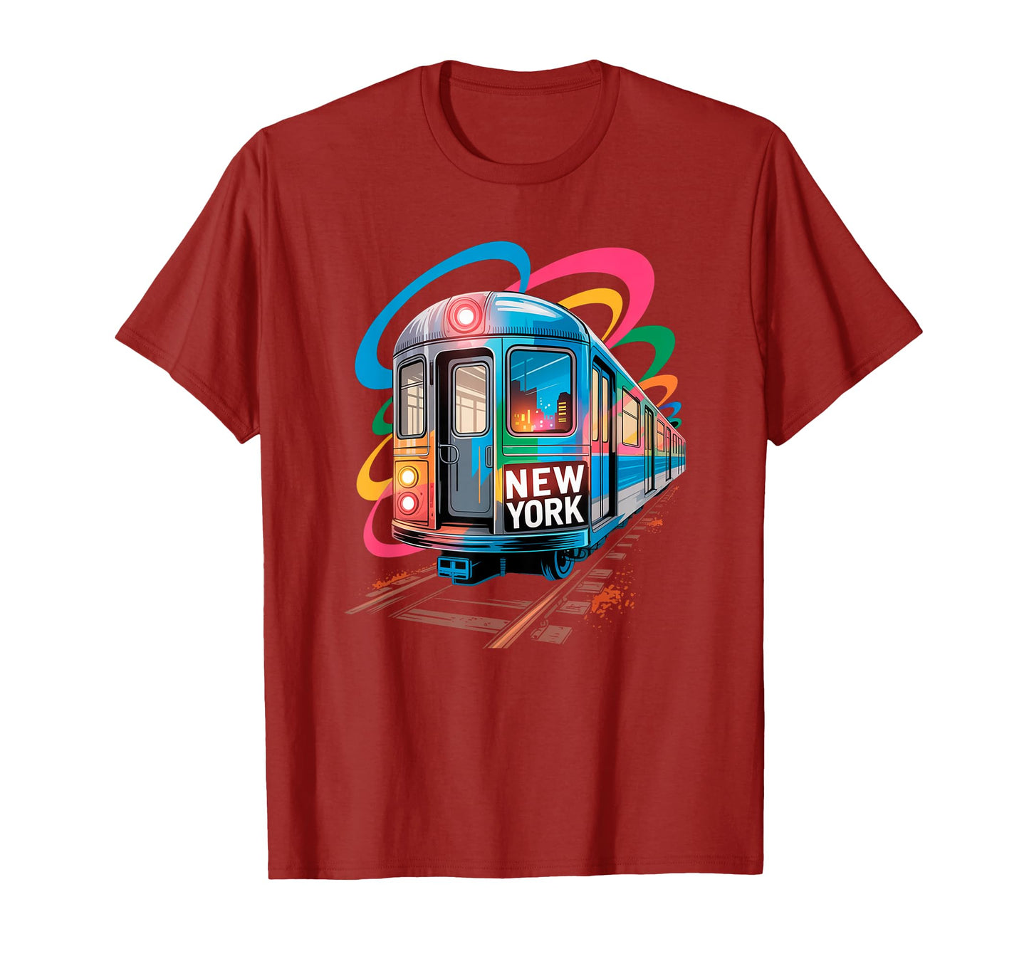 New York City Transit Bold Urban Train-Inspired Design T-Shirt