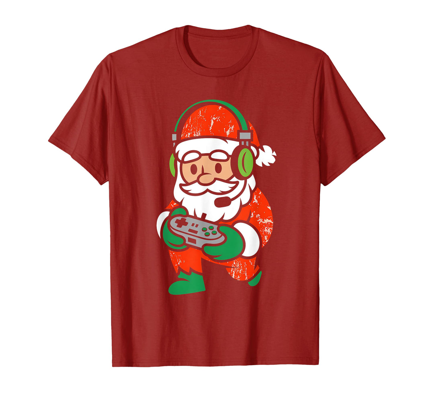 Christmas Gamer Santa Xmas Funny Gaming Men Boys Kids Youth T-Shirt