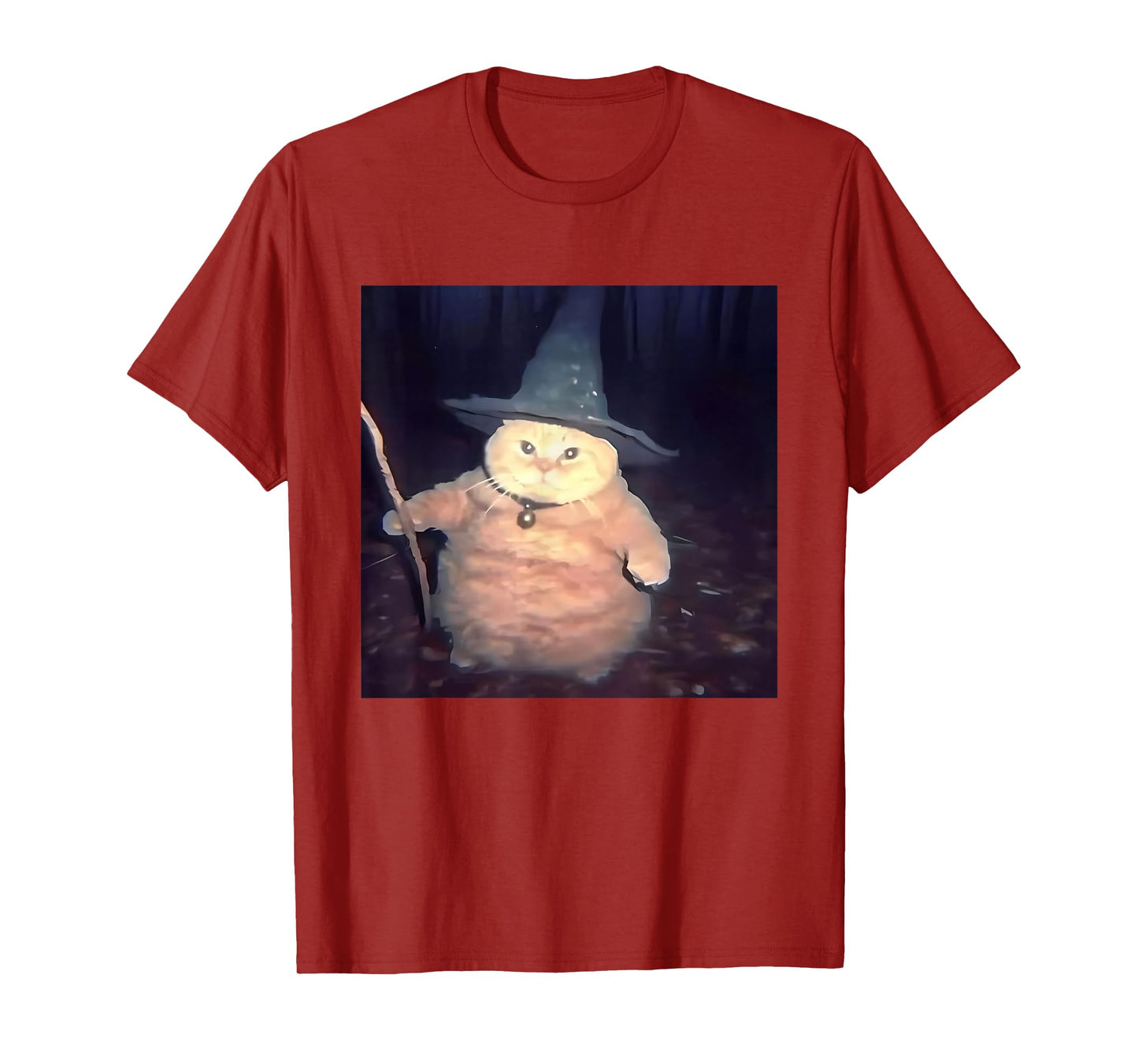 Cheeseball The Wizard Cat Vintage 90s Orange Cat Witch Cat T-Shirt