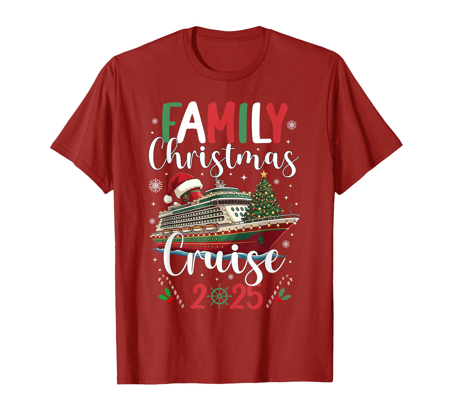Family Christmas Cruise 2025 Matching Family Cruise Holiday T-Shirt