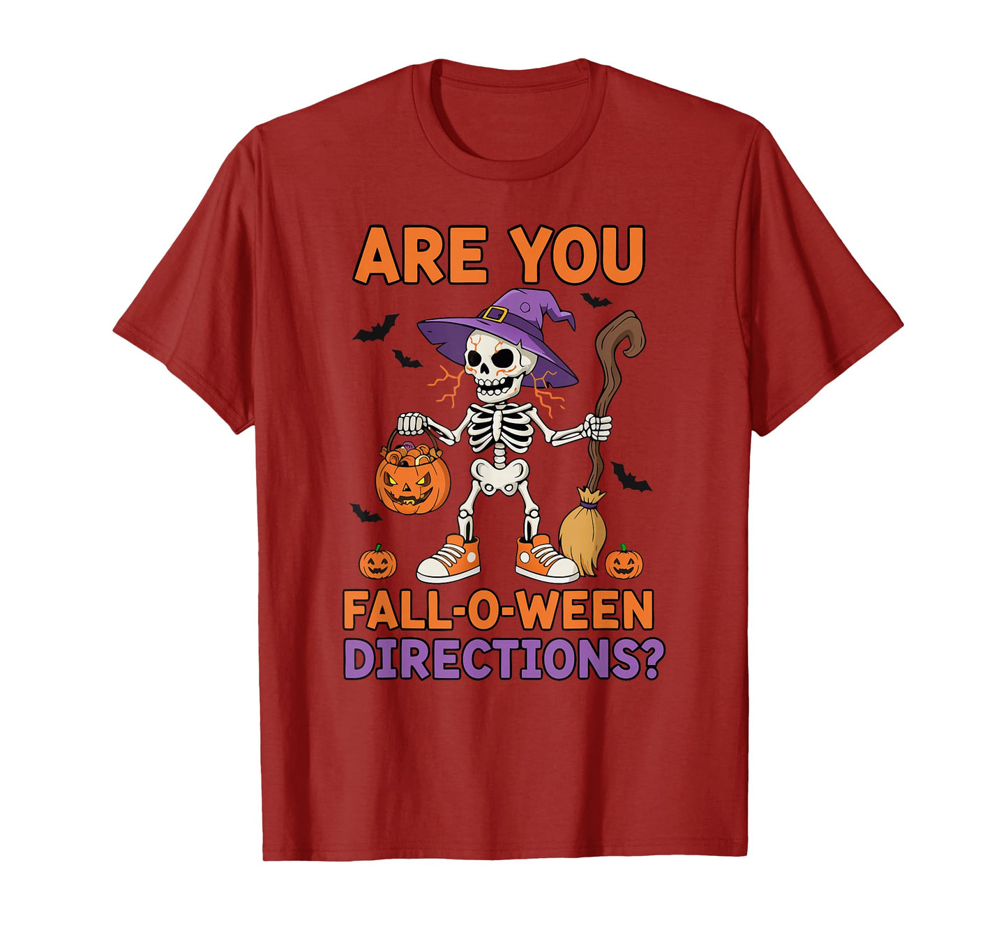 are You Fall-O-Ween Directions Skeleton Halloween Teacher T-Shirt