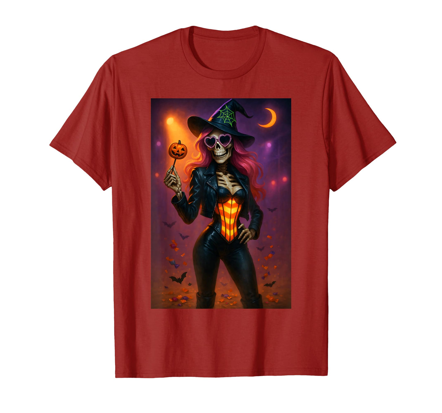 Skeleton Witch Halloween T-Shirt