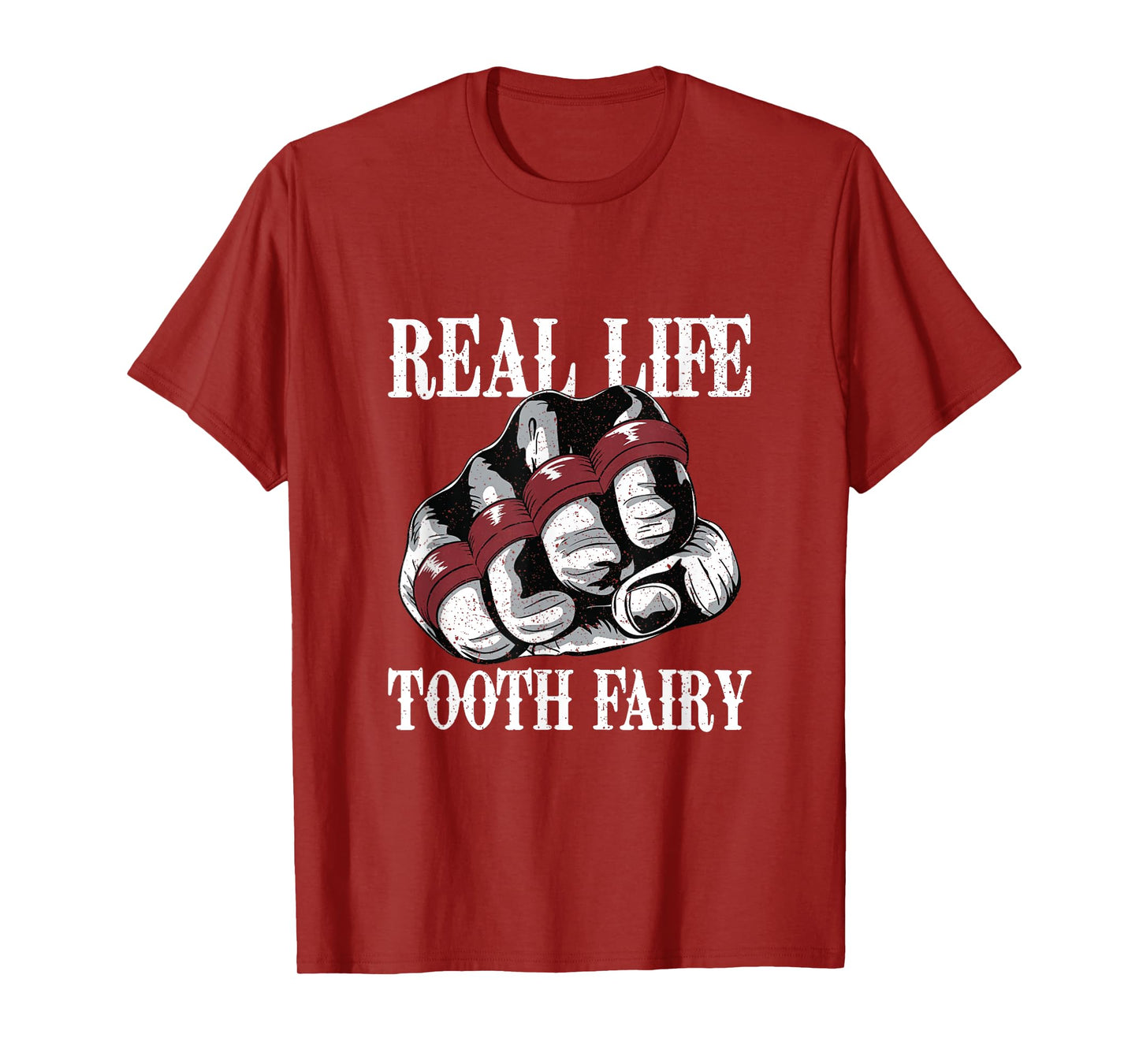 Funny Real Life Tooth Fairy Fist With Brass Knuckles Boxing T-Shirt