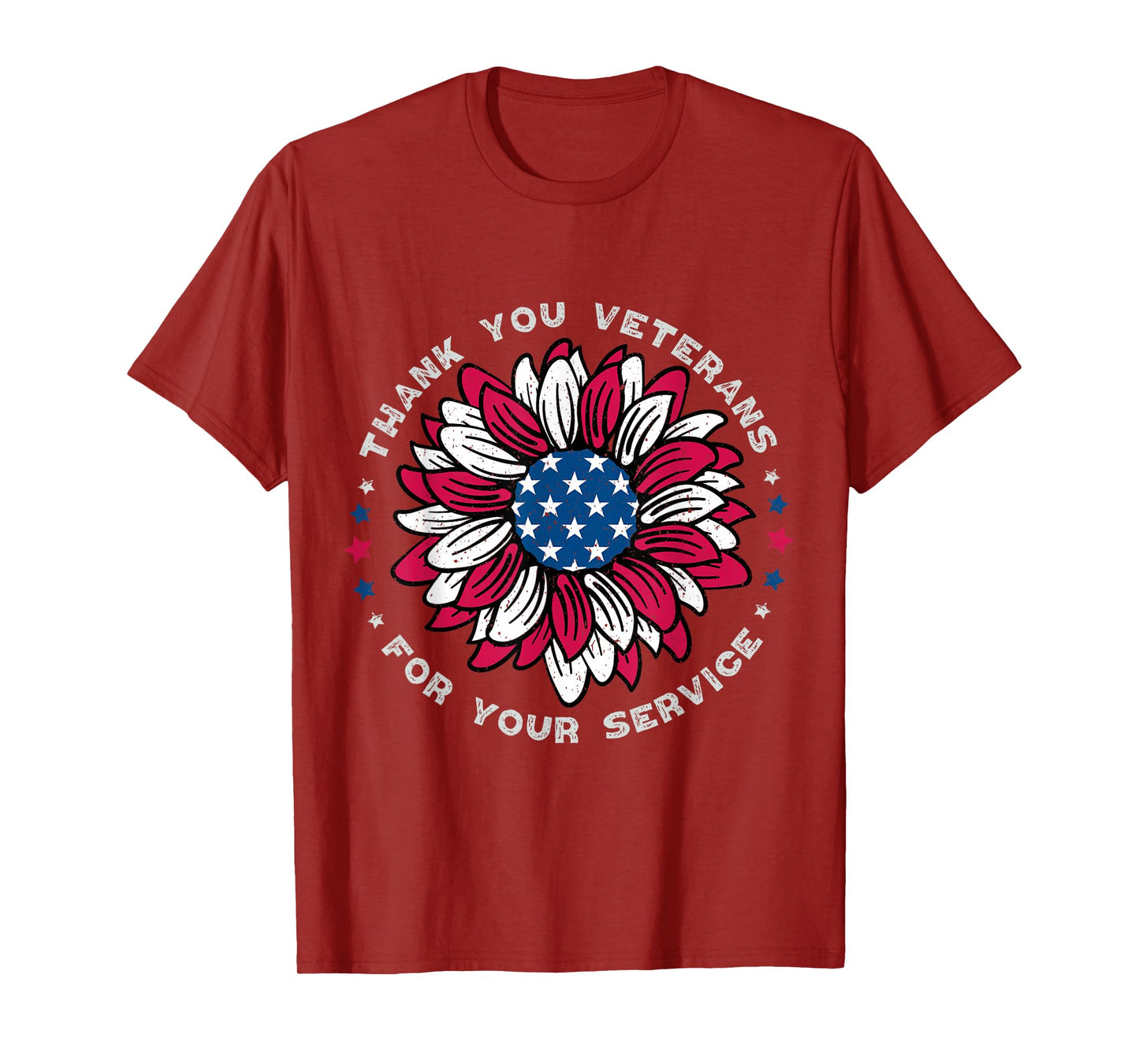 Thank You Veterans Sunflower, Military Veterans Day Tribute T-Shirt