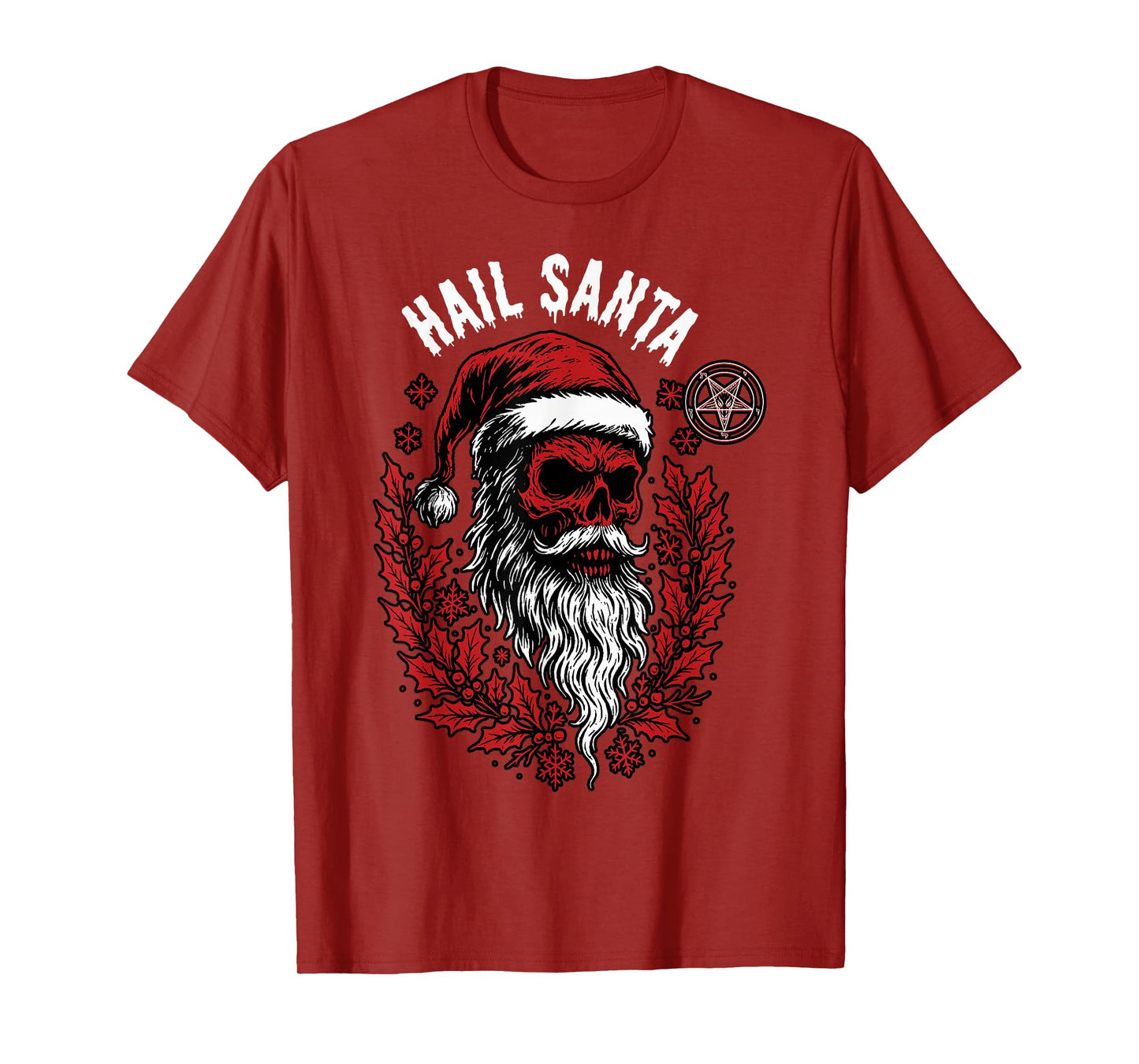Hail Santa Pagan Happy Solstice Christmas Gothic T-Shirt
