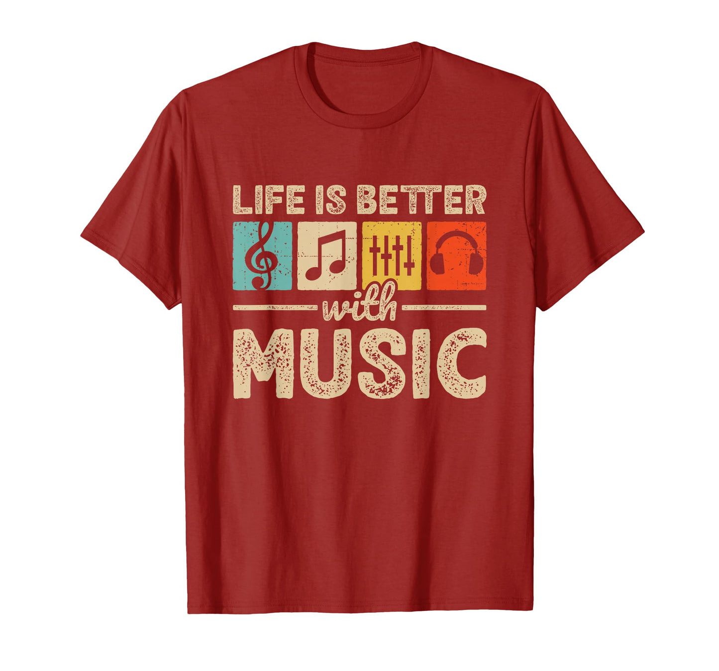 Life Is Better With Music Lover Musician EDM Music T-Shirt