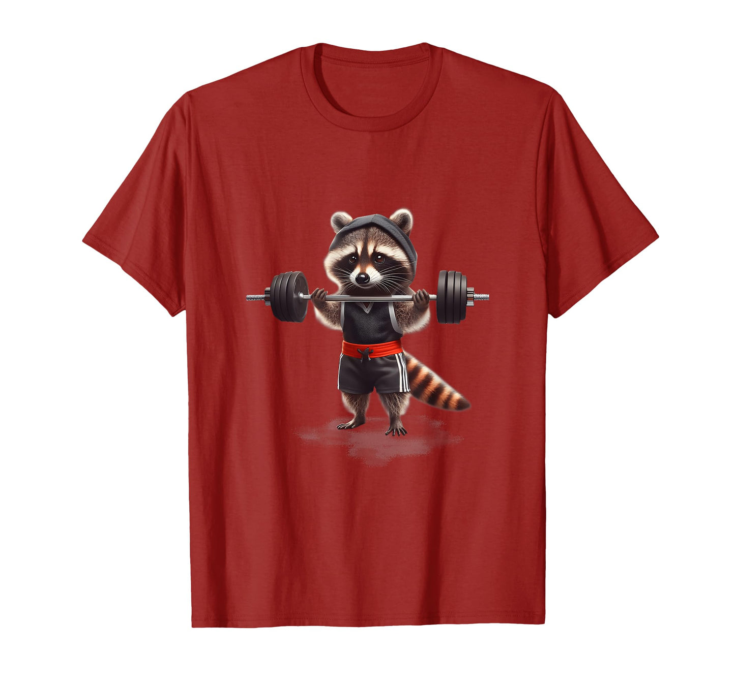 Weightlifting Ripped Raccoon Gym Workout Muscled Raccoon T-Shirt