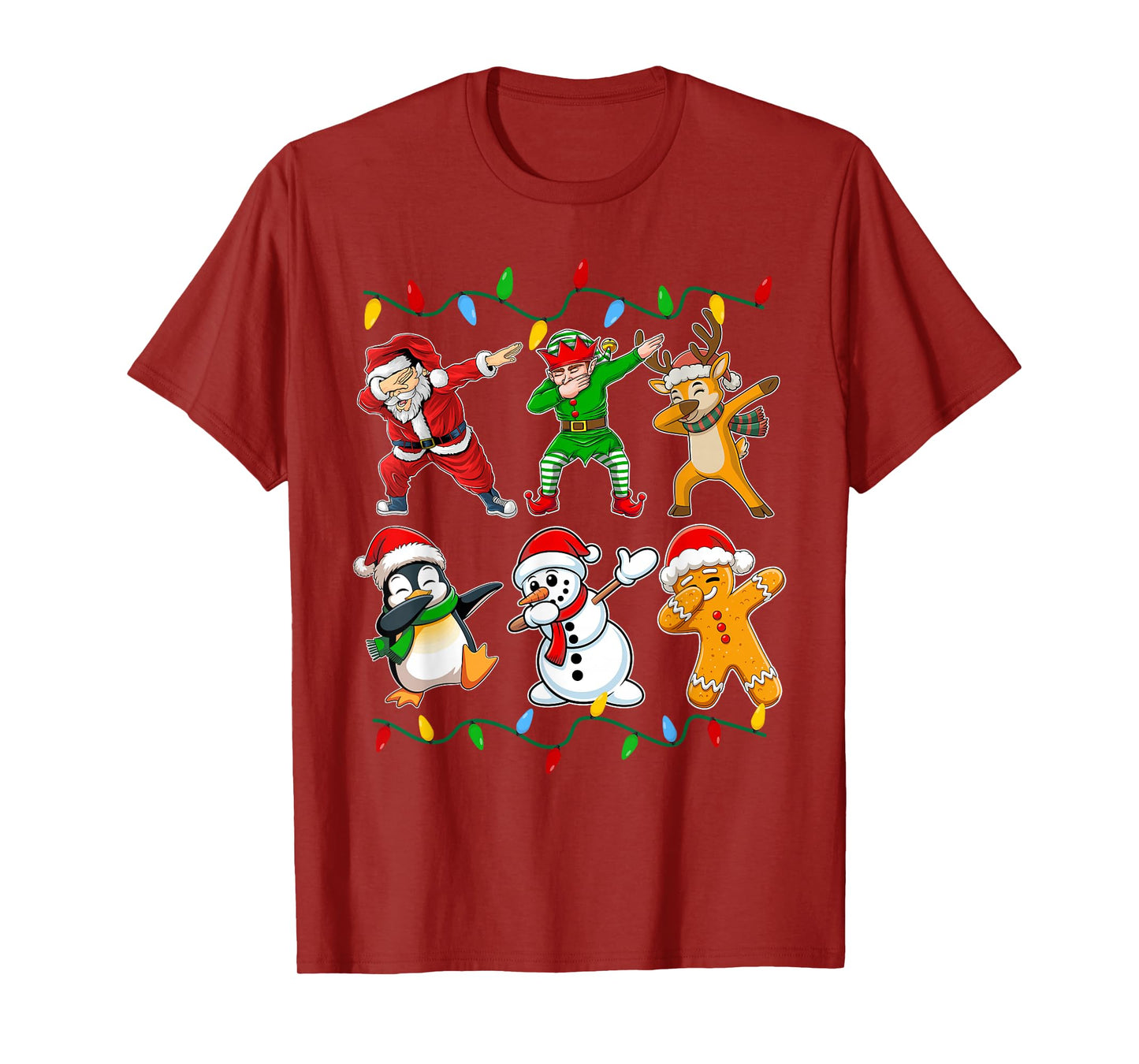 Dabbing Santa Reindeer Elf Snowman Friends Christmas Dab T-Shirt