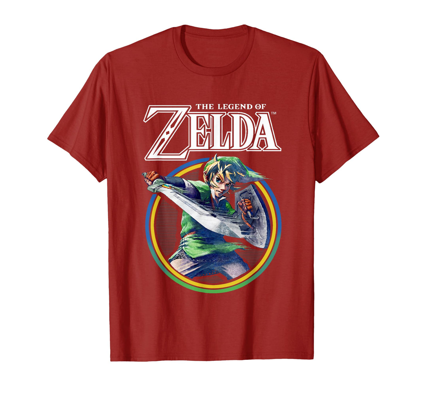 The Legend of Zelda Link Retro Hyrule Hero Circle Portrait T-Shirt