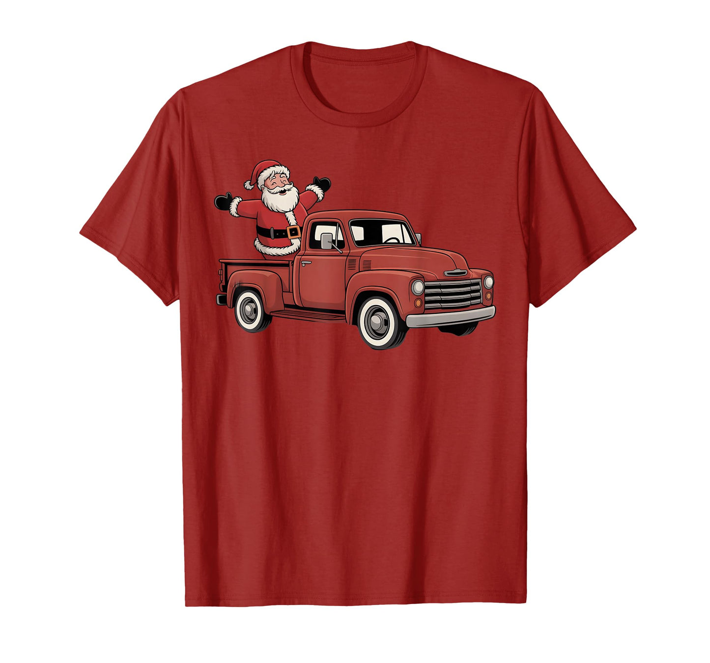 Cute Christmas Pickup Truck Trucker Santa Xmas Boys Men Kids T-Shirt